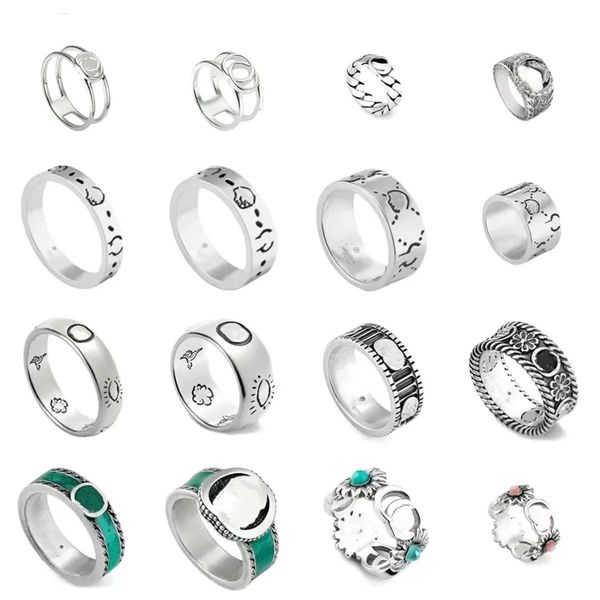 Love Ring Designer Ring Heart Band Rings Women Mens Jewelry Luxury Fashion Unisex Gold Silver Rose Colors Stainless Steel Lady Party with Green Box