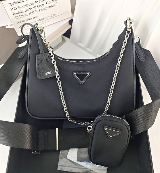 Top Quality Designer Bag Shoulder Bag Nylon Hobo 05 Handbag Luxury Bag Womens 3-in-1 Multiple Back Method Diagonal Cross Bag