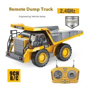 Electric/RC Car 1:24 Alloy Engineering Vehicle Remote Control Dump Truck Tipper Simulation Mining Model Boy Childrens Toy