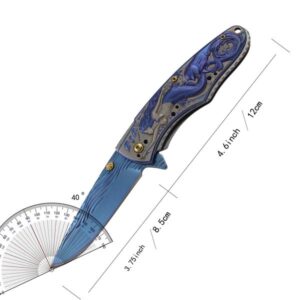 Survival Tactical Folding Knife Survival Camping Hunting Knives STAINLESS STEEL Outdoor Pocket knife Mermaid Brtithday Gift edc