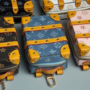 DIY backpack pendant with keychain zipper accessories durable leather block grip clip ins