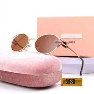Fashion designer Sunglasses For Women Wrap Logo Luxury M Rimless Frame senior Eyewear woman eyeglasses Vintage Metal Sun Glasses