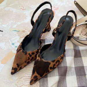 New fashion sandals top designer shoes genuine leather letter high heels outdoor anti slip letter shoes sexy pointed banquet shoes women's wedding shoes candy shoes