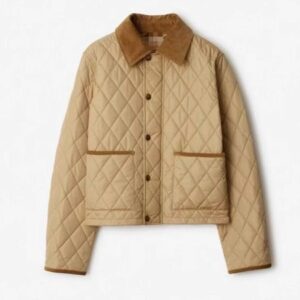Designer womens Jackets Corduroy lapel diamond patterned short cotton jacket high-end warm and strong outerwear
