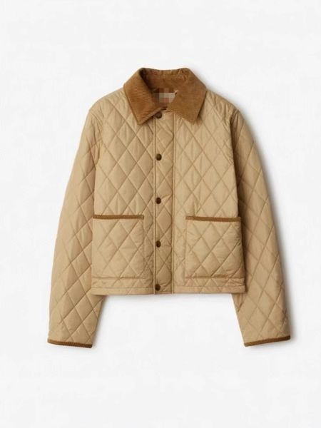 Designer womens Jackets Corduroy lapel diamond patterned short cotton jacket high-end warm and strong outerwear