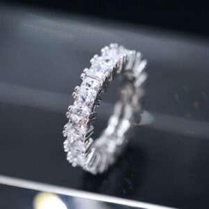 s925 Silver Diamond Ring for Women Wedding Engagement Band Wedding Party Gift