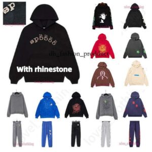 Spider Hoodie Graffiti Set Young Thug Mens and Womens – Mans Sportswear Foam Street Vintage Pink Sweatshirts Y2k Pullovers Pants Black Hoody tracksuits brands dc4 359