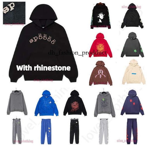 Spider Hoodie Graffiti Set Young Thug Mens and Womens - Mans Sportswear Foam Street Vintage Pink Sweatshirts Y2k Pullovers Pants Black Hoody tracksuits brands dc4 359