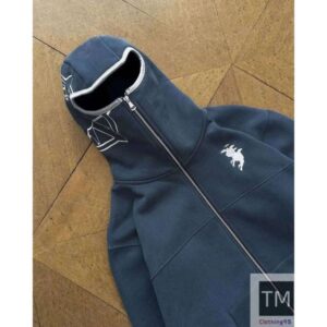 Y2K Goth Zip Up Hoodie Men Vintage Embroidered Casual Pattern Oversize Sweatshirt Haruku Hip Hop Punk Streetwear Clothing 240131