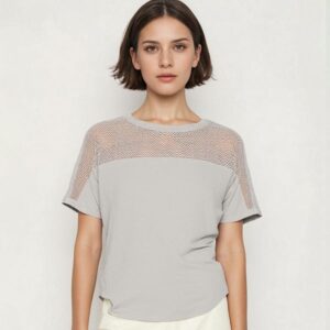 Versatile Athletic Apparel Item Feminine Design Lightweight Pink Mesh Tank Tops Ideal for Gym Workouts