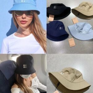 Designer Bucket Hat for Men Women Wide Brim Cap Sun Prevent Outdoor Beach Canvas Bucket Hat