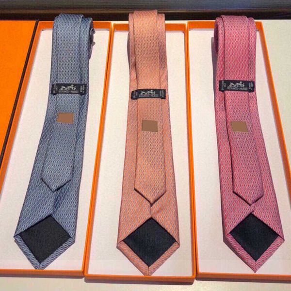 Neck Ties Designer Men Fashion Mens Ties Letter Print Handmade Business Leisure Cravat Silk Luxury Top Quality with Original Box 2024