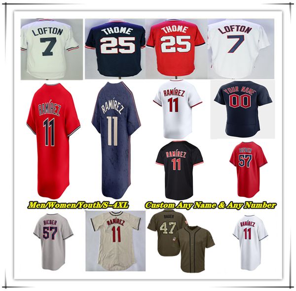 Baseball Jersey Jose Ramirez Steven Kwan Carlos Santana Gabriel Arias Kyle Manzardo Bo Naylor Nolan Jones Tanner Bibee Ricky Vaughn Shane Bieber Daniel Schneemann