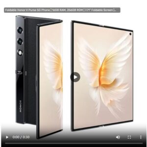 2025 Foldable Honor V Purse 5G Phone | 16GB RAM, 256GB ROM | 7.71" Foldable Screen | 50.0MP Camera | Snapdragon 778G | NFC | Fingerprint ID