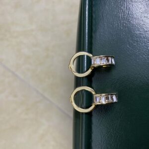 Gold stud 18k earrings brass letter y earrings designer for women fashion Christmas wedding bride gift designer jewelry-0001