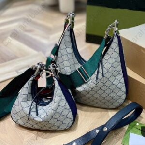 Designer horn shoulder bags 22FW fashion two sizes double letter print handbag womens temperament cross body bags lady wallets