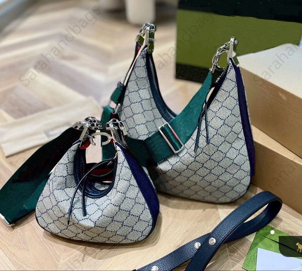 Designer horn shoulder bags 22FW fashion two sizes double letter print handbag womens temperament cross body bags lady wallets