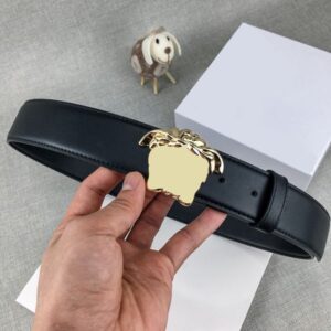 Designer Belt Real Leather Belts width 3.8cm Man Woman Classic Smooth Buckle Gold Sliver Gun black Color 6 option High Quality