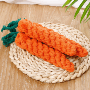 Dog Toys Long Lasting Natural Fiber Bite Ropes For Dogs Featuring A Cozy Carrot Shape