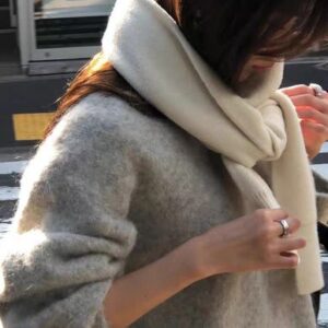 1-498 New solid color versatile warm imitation cashmere