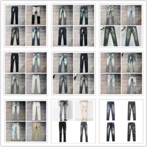 Designer Jeans Mens Jeans Pur-Jeans Designer Pants pantalones Mens Ripped Jean Straight Regular-Jeans Denim Tears Washed Hole 30-32-34-36-38