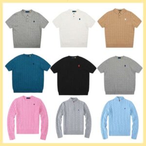 designer sweater hoodies polo hoodies hoody unisex clothes horse pony jumper pullover Quarter Zip polo zip up sweater men Woman Knitted Sweater Polo Sweater asian
