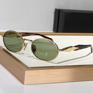 Luxury Round Sunglasses For Lady Men Retro Green Lenses Nylon Glasses SPR65Z Unique Design of Mirror Legs Summer Beach Travel Protection Wear