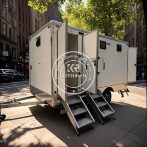 WC Trailer Washing Room Double Trailer Towable Porta Potty Luxury Toilet Trailer Restroom Portable Public Toilets