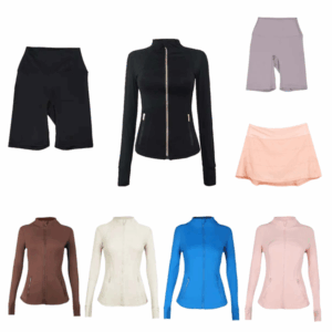 2025 10A Gym sets Jackets and shorts Yoga Jackets Workout Elastic Waist leggings Fitness quick dry fitness Activewear Sweatshirt Zip sets jackets 6231