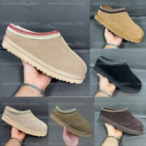 Australia Tazz Platform Slippers Tasman Fur Slides Fashion Thick Sole Boots Slip-on Suede Wool Blend Winter Booties for Women Men Size 35-44