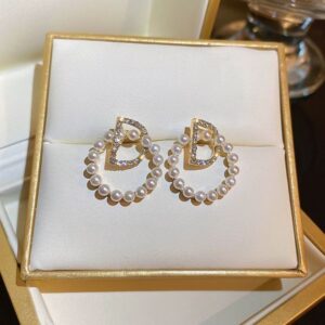 Hypoallergenic Copper Letter D & C Hoop Earrings – 925 Silver Post, Minimalist Daily Jewelry