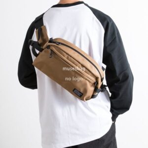 Trendy sports men's chest bag crossbody bag Oxford cloth casual personality outdoor riding bag large capacity waterproof waist pack
