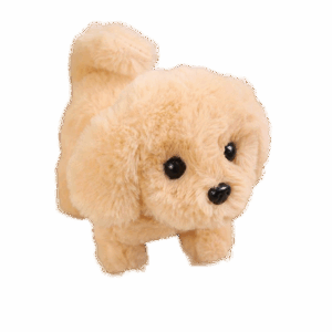 Cute Puppy Pet Dog Doll With Battery Control barks, walks and wags its tail Electronic Plush Toys Birthday Gift For Boys Girls 1-3 years Baby