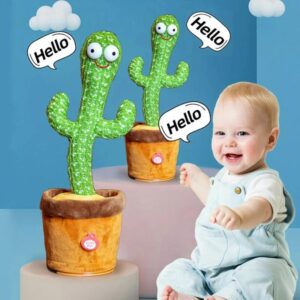Dancing Cactus Toy,Repeat Talking ,Song Speaker Wriggle Dancing Sing Talk, Usb Charge Plushie Stuffed ,Interaction and Decoration
