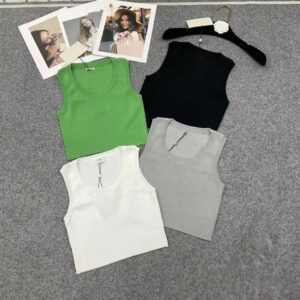 Tank top Cropped Top T Shirts Women Knits Tee Knitted Sport Top Tank Tops Woman Vest Yoga Tees womens designer tank