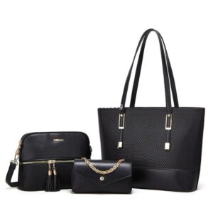 High quality women's designer classic multifunctional European and American new lightweight and large capacity fashionable tote bag mother bag three piece set