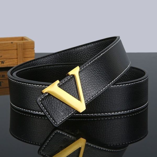 Chic Unisex Genuine Leather Waistbands Featuring a Timeless 'V' Silhouette Available In Various Sizes