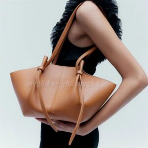 Women Tote Bag Size About 22x12x40cm Knotted Design Fashion Shoulder Bag With Dust Bag 30448