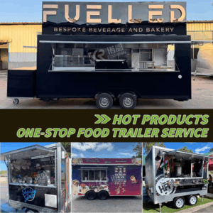 Street Food Trailer Truck Concession Catering Trailer Mobile Restaurant Fully Equipped Hot Dog Food Truck with Full Kitchen