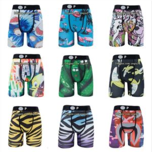 Mens Boxer Swim Trunks Quick Dry Wholesale Swimwear Cartoon Printed Breathable Comfortable Stretchy Shorts Summer Underwear Style Factory Price