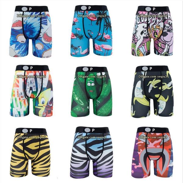 Mens Boxer Swim Trunks Quick Dry Wholesale Swimwear Cartoon Printed Breathable Comfortable Stretchy Shorts Summer Underwear Style Factory Price