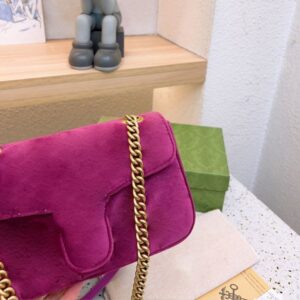 VELVET Marmont Serial Number Handbag Heart Style Women Shoulder Bags Classic Gold Chain 26cm Bag Crossbody 16CM 23CM 27CM
