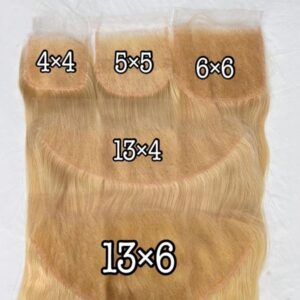 613 Blonde 5×5 4×4 6X6 13X4 13X6HD Lace Closure Body Wave Straight Human Hair Invisible Lace Melt Skins