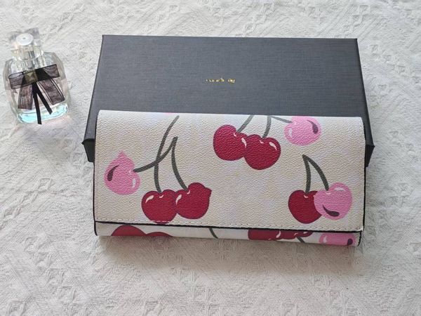 Fashion Designers Women Long Purse Emed Flower Wallets Exotic Credit Card Holders Ladies Plaid Money Clutch Bags Men Business Wallet With Box