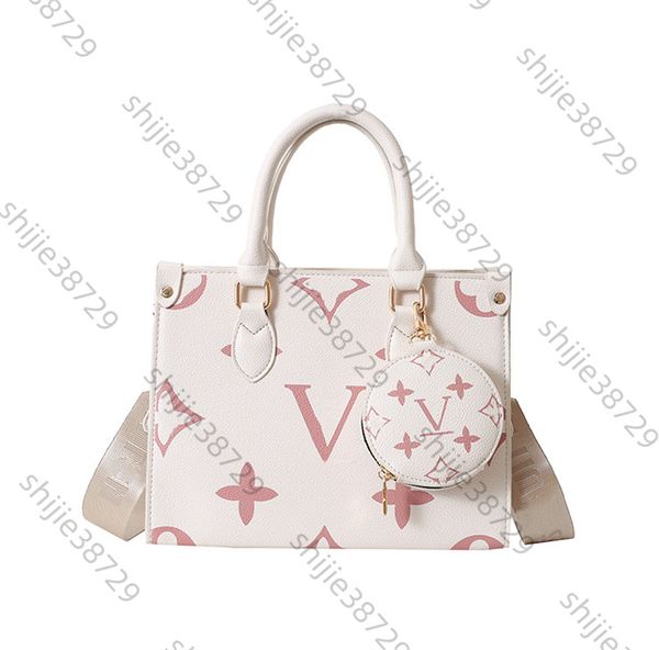 Luxurys On The Go totes top quality designer handbag Women Leather brown flower crossbody Shoulder Bags fashion men's weekender top han