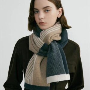 1-608 Couples' All-Match Retro Knit Scarf – Cozy Winter Wear for Him & Her