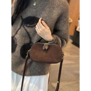 Small handbag 2025 new niche crossbody hand-held fashionable cowhide versatile leather women's bag