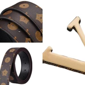 Elegant Designer Mens Belts with Exquisite Lettering Stylish Fashion Accessory