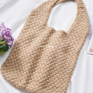 New Knitted Bag Handmade Knitted Bag Vintage Tote Bag Single Shoulder Bag Bags Women Woolen Handbag Shopping Bag