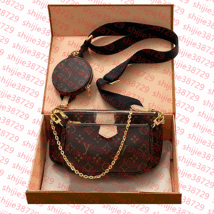 Designer Bag Classic Old Flower Brown Five In One Shoulder Bag Seven Color Shoulder Strap Clutch MULTI POCHETTE Women's Messenger Bag Wallet Luxury Fashion bag